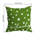 thumbnail image 2 of Danhjin St Patricks Day Pillow Covers Velvet, Green Trefoil Print for Sofa Cushion, 2 of 5