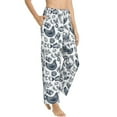 thumbnail image 2 of Uemuo Chicken And Fish Pattern Women's Wide Leg Palazzo Lounge Pants with Pockets Light Weight Loose Comfy Casual Pajama Pants-X-Large, 2 of 9