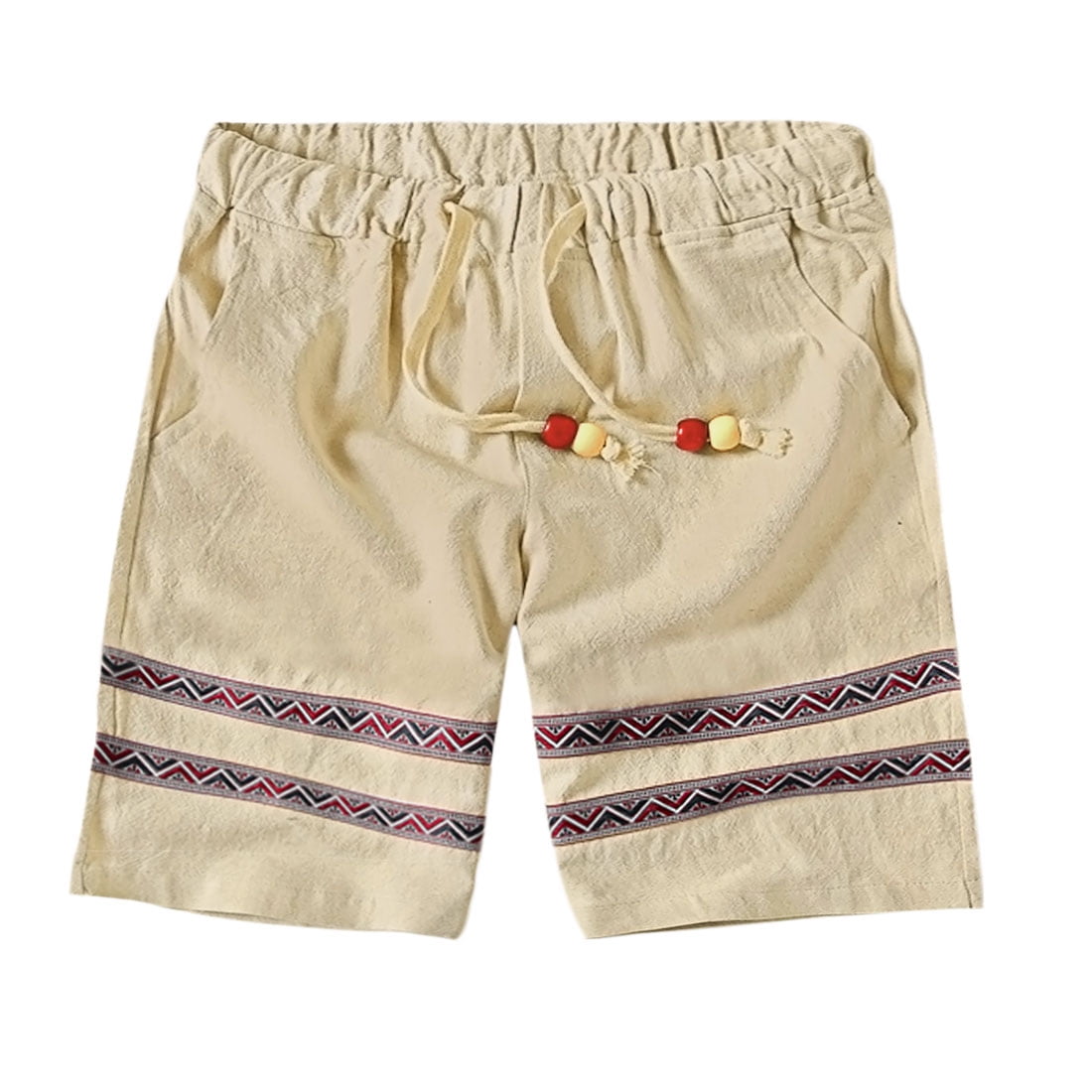 Howme Mens Embroidered Cozy Elastic Waist Drawstring Board Shorts