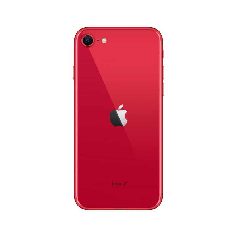 Straight Talk iPhone SE (2020) w/ 64GB, Red- Prepaid Smartphone - Walmart.com