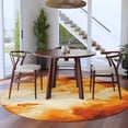 thumbnail image 3 of Burnt Orange Ombre Clouds Round Area Rug 7Ft Washable Circle Rugs for Dorm Laundry Room, Modern Abstract Gradient Cloud Non-Slip Carpet Floor Mats Indoor Outdoor Carpet Runner Aesthetic Home Decor, 3 of 8