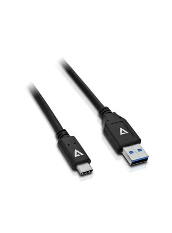 V7 Cables  3 ft. USB-C A to USB-C Cable, Black