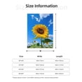 thumbnail image 5 of Sigee Blue Sky Sunflower for Flannel Blanket - Ultra-Soft, Warm and Cozy, Perfect for Couch, Bed, or Travel-40"x30", 5 of 6