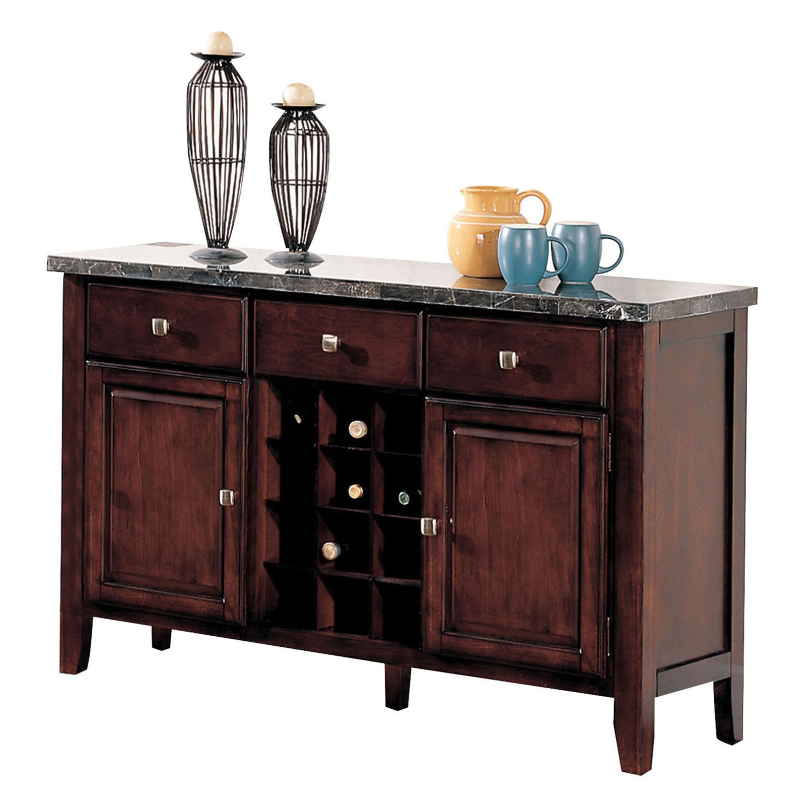 Acme Furniture Danville Black Marble Server