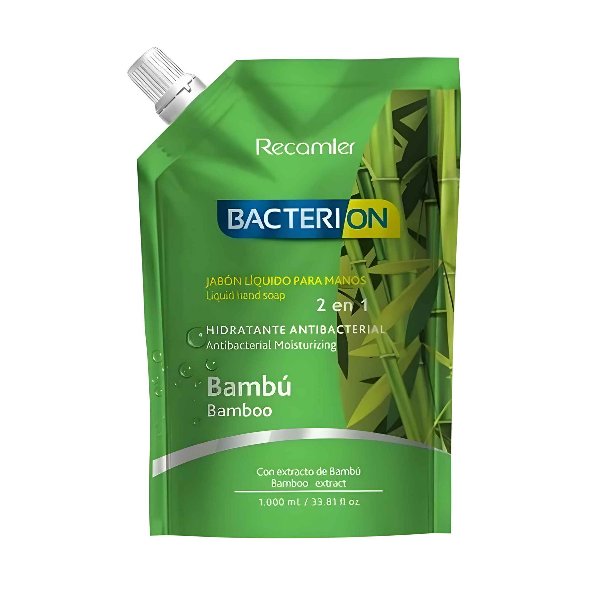 Jabón Hidratante Antibacterial Recarga 1000Ml Bambu - Bacterion