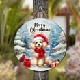 thumbnail image 4 of Merry Christmas Poodle Enjoys Woofmas Winter Xmas Holiday Round Wood Sign Poodles Dog Lover Gifts Idea Hanging Wall Home Decor - 02022, 4 of 5