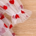 thumbnail image 4 of LEEYNEER Girls Dresses 6 Months-4 Years Valentine‘s Day Dress Spring-Summer Dress Round Neck Splicing Heart Mesh Long Sleeve Cake Hem Dress Children‘s New Year Gifts, 4 of 7