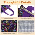 thumbnail image 4 of Pioneer Flower Floral Print Pattern Insulated Lunch Bag for Women & Adults,Large Portable Soft Cooler Lunch Bag,Thermal Food Storage Tote with Pearl Cotton,8.66L,8.75x5.75x9.5 Inch, 4 of 6