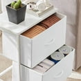 thumbnail image 3 of Spaco Bedside Table, Drawers Dresser Chest of Drawers, End Table with Metal Frame and Wood Top, Nightstand for Indoor, White, 3 of 9