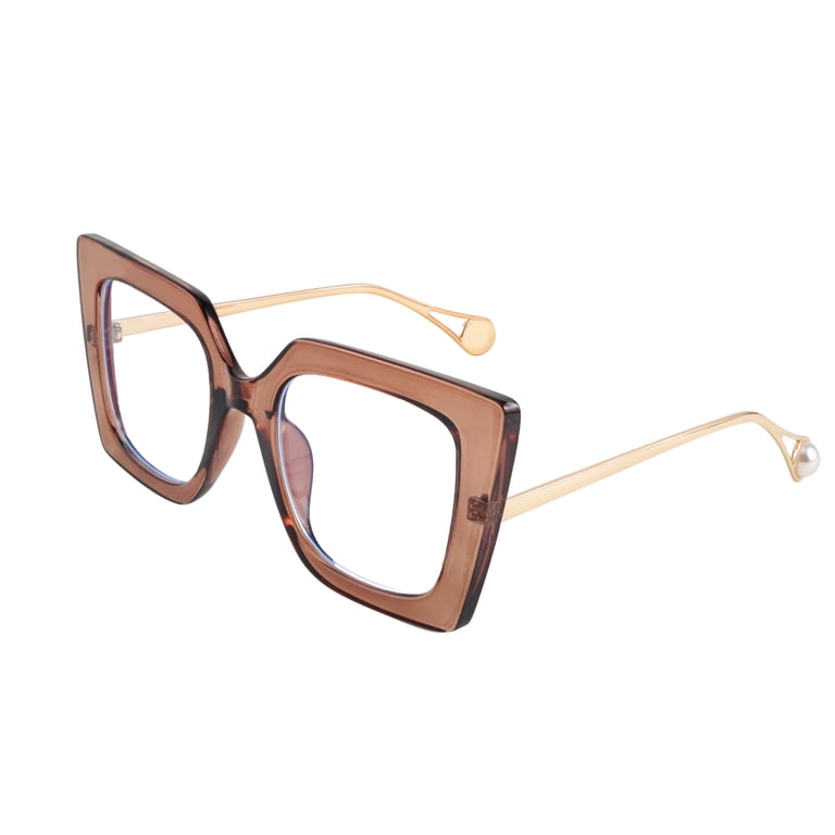 FEISEDY Oversized Square Blue Light Blocking Glasses Eye  display picture 1