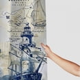 thumbnail image 3 of Orinice  Nautical Sailboat Shower Curtain for Bathroom Lighthouse Compass Anchor Decorative Bath Curtain  Polyester Fabric Waterproof Bathroom Curtain with 12 Hooks 36x72, 3 of 7