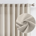 thumbnail image 1 of Cortinas Jinchan, mezcla de lino, 229 cm de largo, para sala de estar, avena, 1 of 6