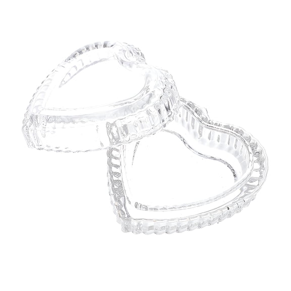 ACDANC 2026 New Glass Storage Box Heart Shaped Can Candy Jar Vintage Decor Decorative Trinket Dish Container with Lid for Kitchen, Candy, Home, Decor