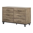 thumbnail image 4 of Nightstand 1 Drawer Weathered Oak Finish Modern Bedside Table, 4 of 10
