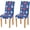 Independence, variant on Dining Room Chair Covers Set of 6, USA Flag Stars Independence Day Fireworks Stretch Kitchen Chair Cover, Thin Blue Line Red Stripe Retro Cotton Removable Washable Chair Slipcovers for Hotel