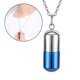 thumbnail image 3 of Collar de de cremación Colgante de botella de tubo Colgante de Azul Yinane Cadena de collar, 3 of 7