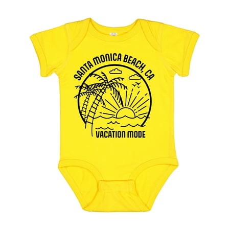 

Inktastic Summer Vacation Mode Santa Monica Beach California Gift Baby Boy or Baby Girl Bodysuit