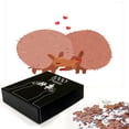thumbnail image 2 of Ambesonne Sweetheart Jigsaw Puzzle Durable Cardboard, Couple Hedgehogs Hugging, 1000 pcs, White Pale Rust Cinnamon, 2 of 5