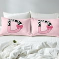 thumbnail image 4 of Erosebridal Personalized Alphabet D Sheet Set Twin,Kawaii Initial Bedding Sets Twin Size,Lightweight Bed Sheets Twin,Teenager Bedroom Decor,3pcs, 4 of 7