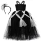 thumbnail image 3 of Disfraz de araña para niñas, vestido largo con tutú negro, telaraña, ropa de bruja para Halloween, disfraces de fiesta de carnaval para niños, 3 of 5
