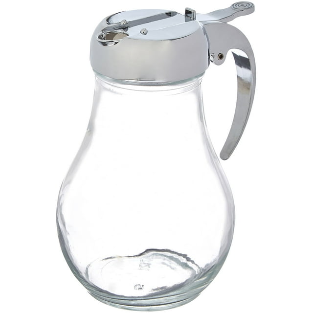 Dispensador de sirope Norpro NOR-746, 355 ml, tapa de vidrio cromado