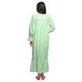 thumbnail image 4 of Moomaya Printed V-Neck Sleepwear Cotton Ruffled Border WoMen's Maxi Nightdress, 4 of 5