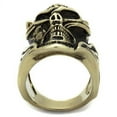 thumbnail image 3 of TK2446 - IP Antique Copper Stainless Steel Ring with Epoxy in Jet, 3 of 4