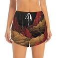thumbnail image 2 of Xecao Lunar Mountains Golden Rivers for Double-layer Running Short for Women, Perfect for Gym, Tennis, and More, Featuring a Convenient Pocket-XX-Large, 2 of 7