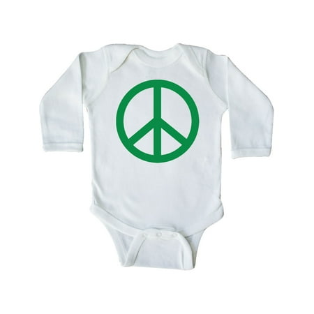 

Inktastic Green Symbol Peace Sign Gift Baby Boy or Baby Girl Long Sleeve Bodysuit