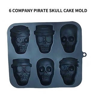 Stritra - 3D Skull Silicone Jello Ice Mold Flexible Cube Maker  Tray for Halloween and Christmas Party. Best for Whiskey and Cocktails  Black: Home & Kitchen