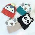 thumbnail image 4 of Cute Winter Lovely Animal Pattern Beanie Caps for Girls Boys Warm Baby Hat with Animal Face Kids Knitted Hat BEIGE, 4 of 8