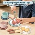 thumbnail image 3 of Play Food Set, Kids Kitchen Play Set, Wooden Play Food Set for Kids Kitchen with Pots and Pans Cookware Cutting Play Food, Toy for Girls Boys 3-8 Year, 3 of 7