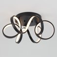thumbnail image 4 of Artika Swirl Ribbon Modern LED Flush Mount Ceiling Light Fixture, Black, 4 of 5