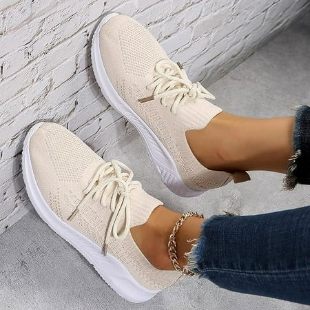 

Mules for Women Slip On Comfort Shoes Walking Backless Sneakers Large Size Cloth Shoes Breathable Flying Weave Shoes Soft Sole Casual Shoes Gray 8