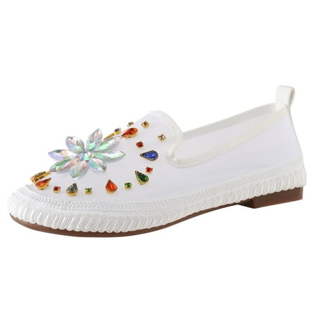 

dmqupv Womens Fashion Casual Shoes Wedge Sneaker Soft Sole One Foot Penetrating Breathable Mesh Single Cute Walking Sandals Shoes White 6.5