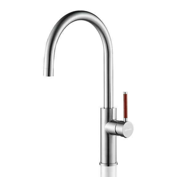 Achelous Single Handle Kitchen Sink Faucet, Brushed Nickel Wet Bar Sink Faucet Stainless Steel Single Hole, 360 Swivel Bar Tap for Farmhouse RV Camper Outdoor Utility Bathroom