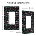 thumbnail image 3 of Disketp Multi-Colored Stars Decorative Light Switch or Outlet Wall Plate with Safety Cover-Style U, 3 of 6