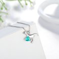 thumbnail image 6 of Juwaliy 925 Sterling Silver Dinosaur Pendant Necklace Animal Velociraptor Blue Crystal Jewelry Women Christmas Birthday Gifts for Daughter/Son/Dinosaur Lover, 6 of 7