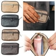 thumbnail image 4 of Small Coin Pouch Leather Mini Zipper Change Purse Card Holder Wallet Pocket for Women Men Headset Lipstick, 4 of 6