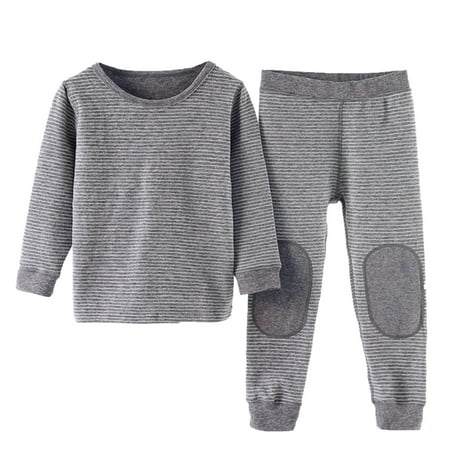

2t Boys Outfits 6 Month Old Baby Boy Clothes Toddler Kids Boys Girls Winter Long Sleeve Stripe Warm Thick Pajamas Underwear Tops Pants 2PCS Outfits Clothes Set Baby Boy Short Sleeve Set
