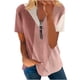 thumbnail image 1 of Blusa de manga corta con cuello en V, informal, cómoda y elegante para mujer OAVQHLG3B Store  lin121212, 1 of 5