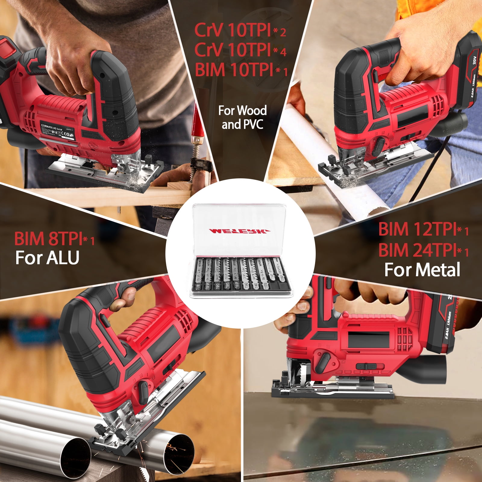 Meterk 20V Jigsaw Cordless Orbital 