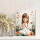 thumbnail image 2 of Qisvanset Framed Canvas Wall Art, 12x16 Inch Baby Girl Baptism Gift Kids Room Wall Decor, 2 of 5