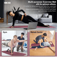thumbnail image 6 of Extra Thick Non-Skid Dual Surface Yoga Mat, 72" x 24" x 2/5", Eco-Friendly POE, Includes Carrying Strap, Dark Red & Blue Gray, 6 of 6