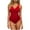 A01-Red, variant on yoeyez Women's One Piece Bikini Swimsuits Ruched Tummy Control High Cut Bathing Suits Adjustable Straps Backless V Neck Bikini Set Swimwear Purple,S