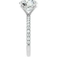 thumbnail image 4 of Mirabelle Lab Diamond Engagement Ring Solitaire Accented Round, 4 of 5