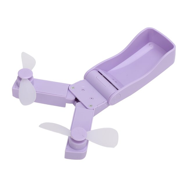 Ventilador Portátil, Doble Cabezal USB Recargable 3 Velocidades Ventilador De Bolsillo Portátil Mini Para Viajar En Casa