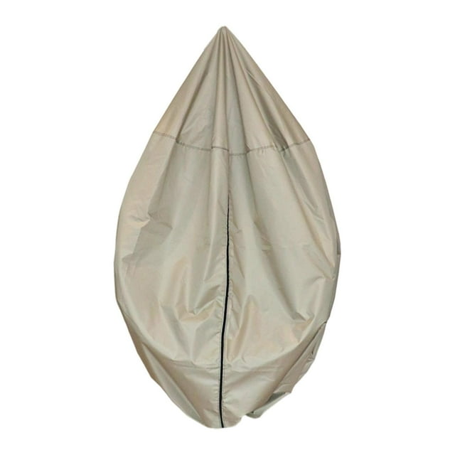 Funda para silla de patio con forma de huevo, protección solar, a prueba de polvo, resistente al agua, con cordón ajustable para jardín, resistente al Diámetro del oro 121cm
