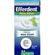 Efferdent Plus Mint Anti-Bacterial Minty Clean Denture Cleanser, 44ct