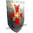 thumbnail image 2 of THOR INSTRUMENTS Medieval Crusader Red Cross Battle Warrior Shield Rustic Vintage Home Decor Gifts, 2 of 3